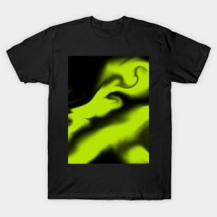 Abstract 3 - Black and Lime Green T-Shirt